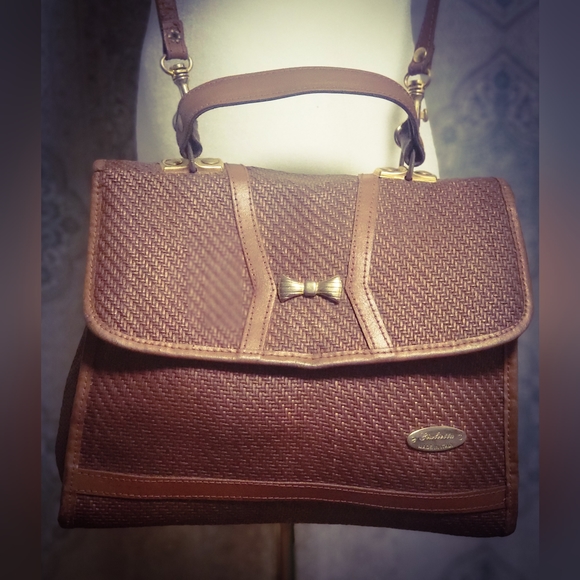 Patricia Nash Handbags - RARE Patricia Nash Giulietta Tan Leather Tote Woven Satchel. Made In ITALY